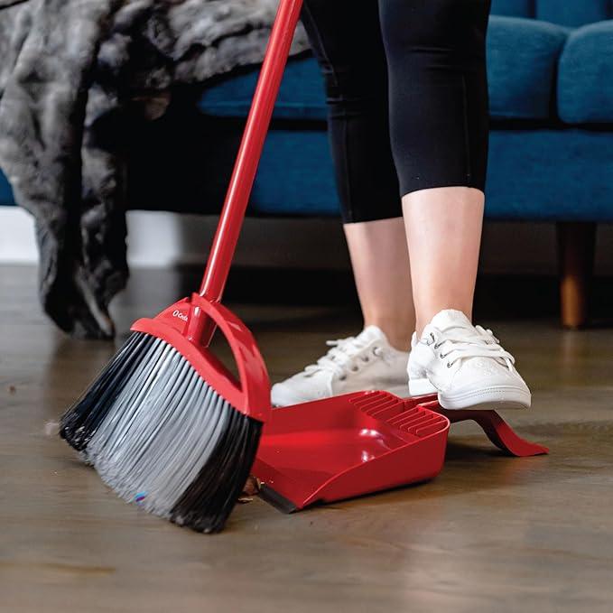 O-Cedar Pet Pro Broom with Step-On Dustpan | Remove 99% with One Sweep | DustPan Removes 3 Times More Pet Hair | Quiet Cleaning Tool for Cat and Dog Owners - NeatNest