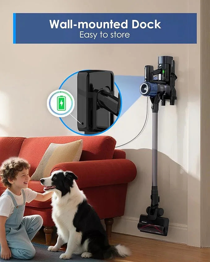 Tineco Pure ONE S30 Cordless Vacuum Cleaner, 150AW Powerful Suction, Zero Tangle Brush, Up to 65min Runtime, 6-Stage HEPA Filtration, PureCyclone Technology Stick Vacuum with Wall Mount Dock - NeatNest
