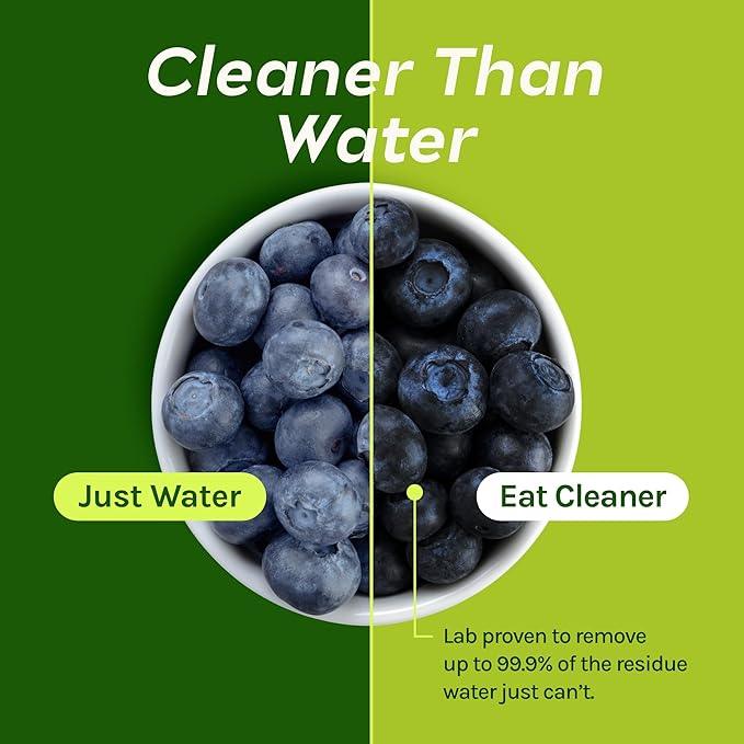 CleanBoss Eat Cleaner Triple-Action Fruit + Veggie Wash Refill - 64 oz - Removes Harmful Residue - Keeps Produce Fresh Up to 5X Longer - Vegan, Gluten Free - NeatNest