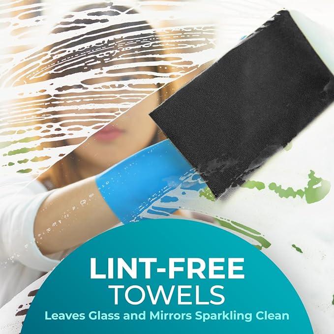 100 Pack Microfiber Cleaning Cloth Roll - Tear Away Reusable Paper Towels Washable, 11.8" Ultra Absorbent Cleaning Supplies for Housekeeping, Cleaning Rags Microfiber Towel, Lint Free Cloth Value Pack - NeatNest