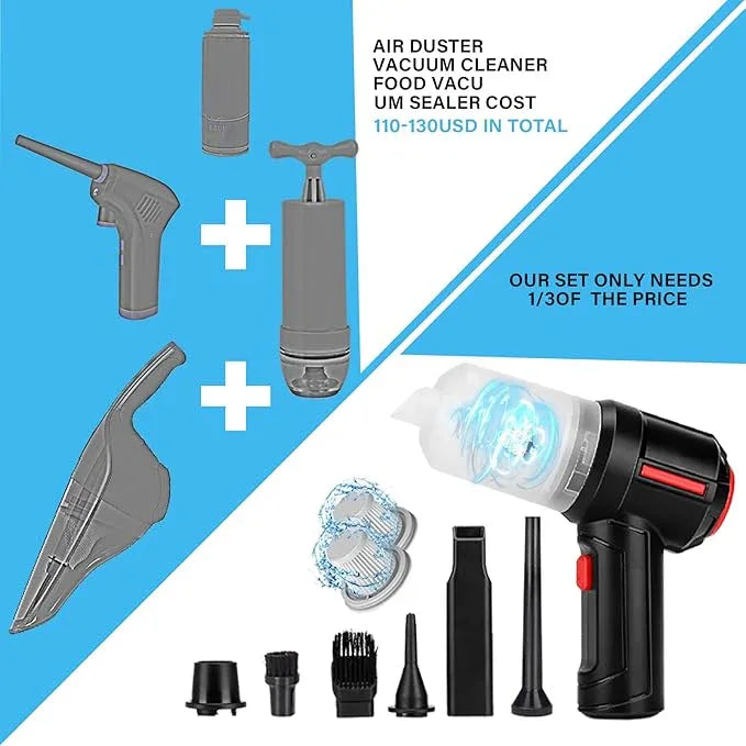 Air Duster - Computer Vacuum Cleaner - for Keyboard Cleaning- Cordless Canned Air- Powerful - Energy-Efficient(Air-01) - NeatNest