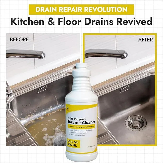NORTHWEST ENTERPRISES Multi-Purpose Enzyme Cleaner - Household and Commercial Enzyme Cleaner, Fresh Lemon Scent (32 ounces) - NeatNest