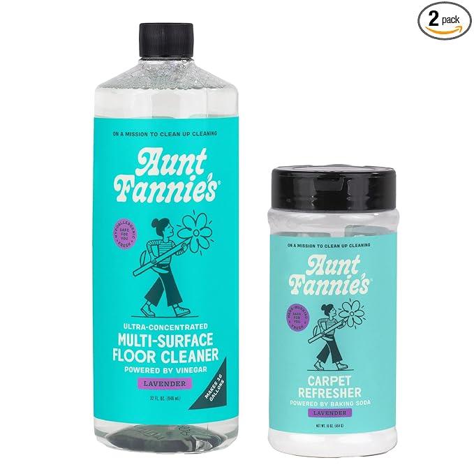 Aunt Fannie's Bundle: Floor Cleaner Vinegar Wash, Lavender + Carpet Refresher, Lavender - NeatNest