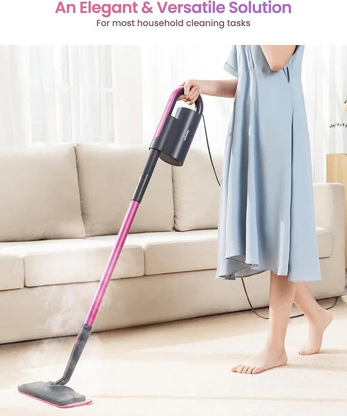Schenley Steam Mop Cleaner with Detachable Handheld Steamer for Cleaning Hardwood, Laminate Floor, Tiles and Grout, with 13-in-1 Multi-purpose Accessories and Washable Microfiber Pads - NeatNest