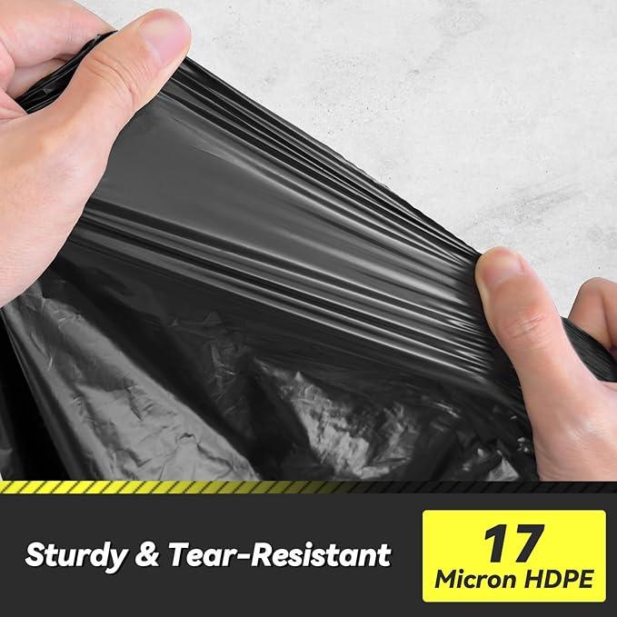 150 Count 55-60 Gallon Trash Bags, Sturdy & Tear-Resistant Commercial Can Liners 55 Gallon, Large Garbage Bags, Large Black Trash Bags for Commercial, Lawn and Leaf Bags - NeatNest