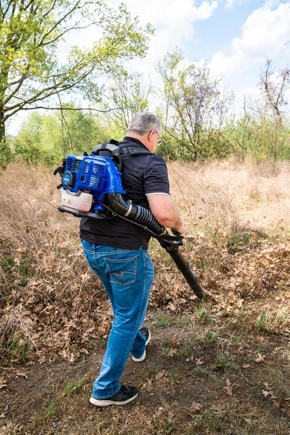 WILD BADGER POWER Leaf Blower Backpack, 43cc Gas Powered Strong Air Flow , Light Weight 17.4 lbs, Ideal for Leaf, Sand, Gravel, Snow, Yard and Driveway - NeatNest