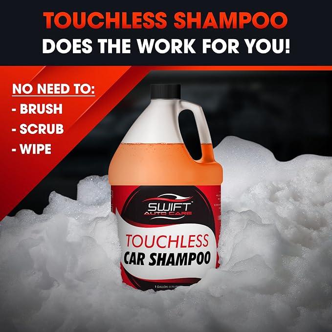 Swift Touchless Car Wash Shampoo (2 Gallon) - No Brushing Required, High Foaming Car Soap, Heavy Duty, Auto Detergent for Foam Cannon, Works on Cars, Trucks, RVs, Motorcycles, Upholstery & More! - NeatNest