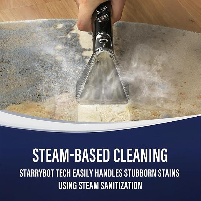 Portable Carpet Cleaner Machine with Steam and Heating Techology,18Kpa Powerful Suction with Versatile Tools for Pets, Couch,Spot Cleaner for Stairs/Furniture/Rug(Gray,3"&5"Hand Tool) - NeatNest