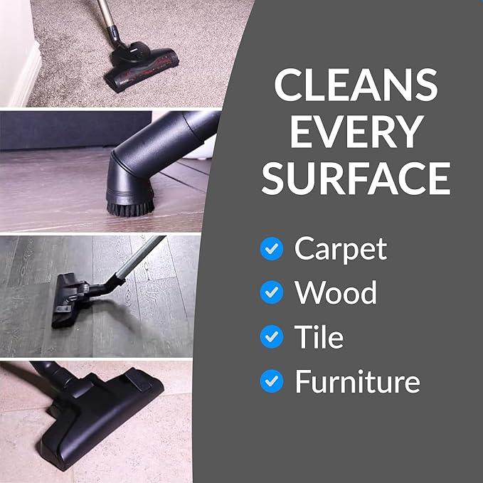 Prolux Tritan Bagged Canister Vacuum Cleaner with Sealed HEPA Filtration, 5-Speed Motor, Best Rated Canister for Pet Hair and Home Cleaning - NeatNest
