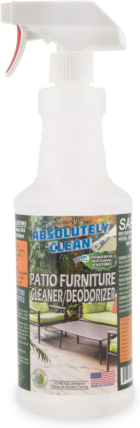 Amazing Patio Furniture Cleaner - Natural Enzyme Easily Remove Dirt, Bird Droppings, Food and Mildew Stains and More from Your Outdoor and Patio Furniture - USA Made - NeatNest