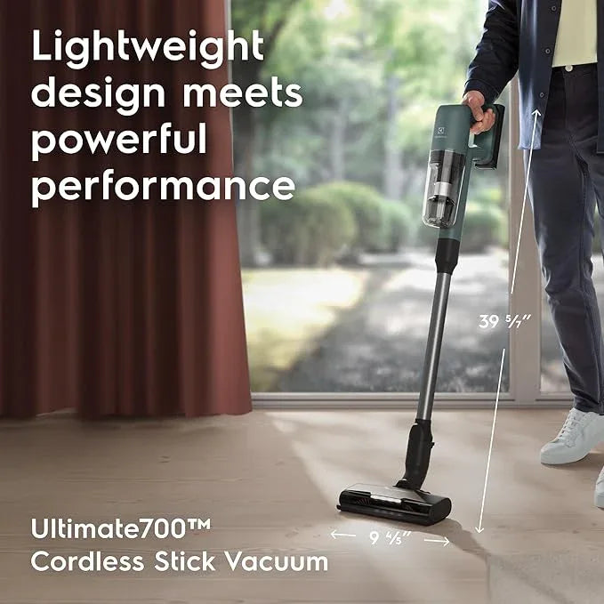 Electrolux Ultimate700 Cordless Stick Vacuum with PowerPro Bristle Nozzle and High Suction Power, 50-Minute Run Time, 4 Power Modes, Ocean Green - NeatNest