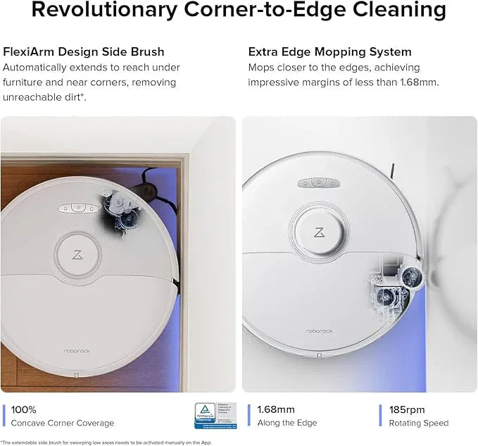 roborock S8 Max Ultra with Auto Water Refilling and Drainage System Robot Vacuum and Mop, FlexiArm Design, Smart Dirt Detection, Self-Emptying, 8000Pa Suction for Various Floors, Pet Hair, White - NeatNest