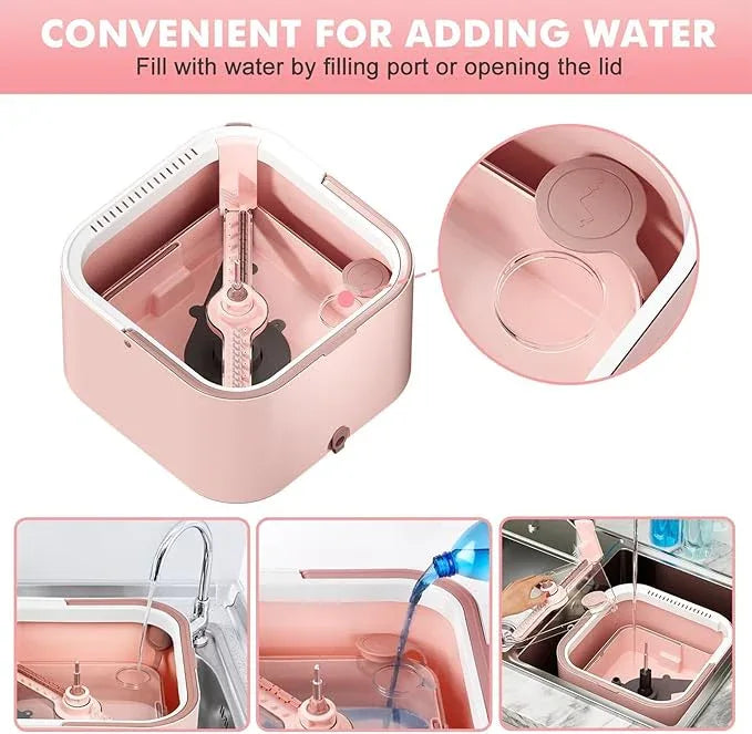 KZKR Square Spin Mop and Bucket Set with Self Separation Dirty and Clean Water System,Self Wringing 360° Rotating Mops Head for Home Floors Cleaning (2.0 mop Bucket Set with 6 Pads) - NeatNest