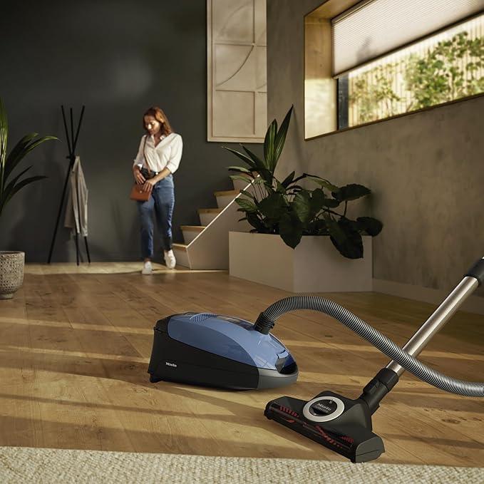 Miele Classic C1 Turbo Team Bagged Canister Vacuum, Tech Blue - Portable, Household - NeatNest