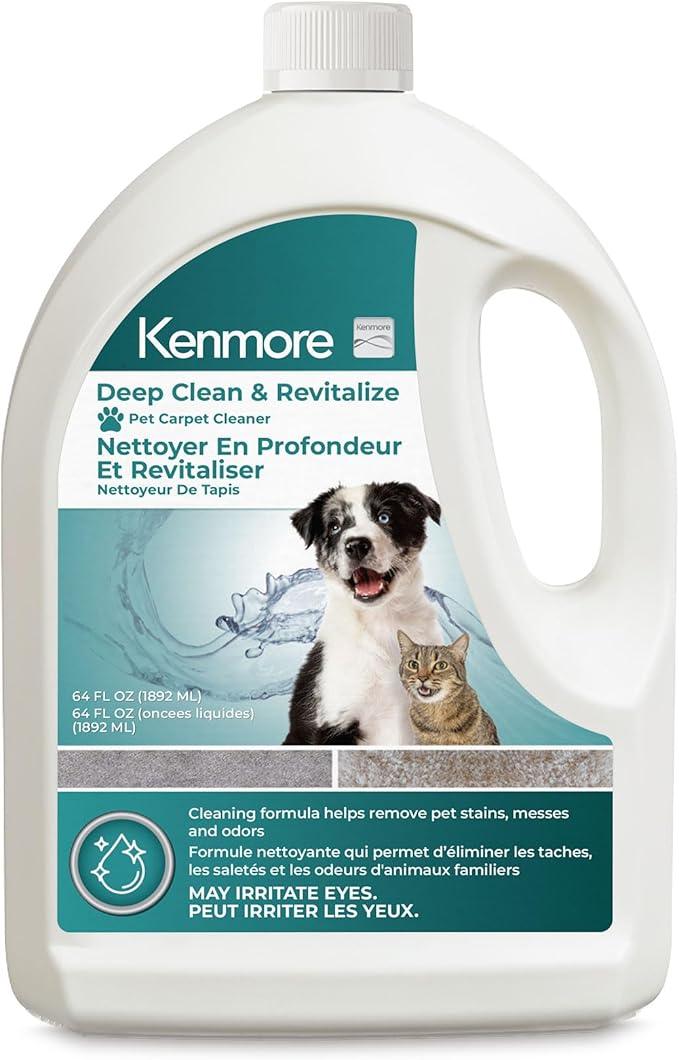 Kenmore KS1010 Deep Clean & Revitalize Pet Carpet Spot Cleaner Formula, 64 Oz for Carpet, Rugs, and Upholstery, Eliminates Pet Stains, Messes and Odors - NeatNest
