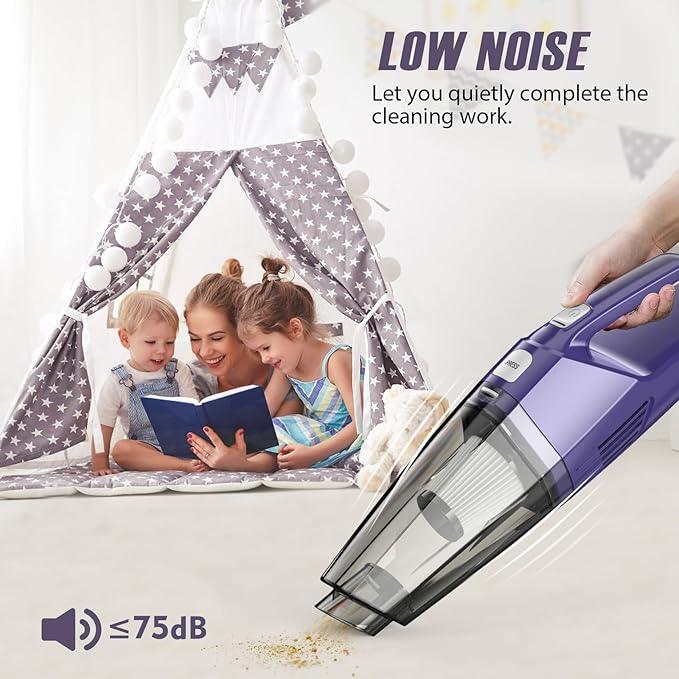 Handheld Vacuum Cordless — 3-in-1 Hand Held Vacuum Rechargeable with 8000Pa Powerful Suction, 1.7 Lbs Lightweight Handheld Vac, 30-Mins Quick Dust Removal for Car, Kitchen & Home - NeatNest