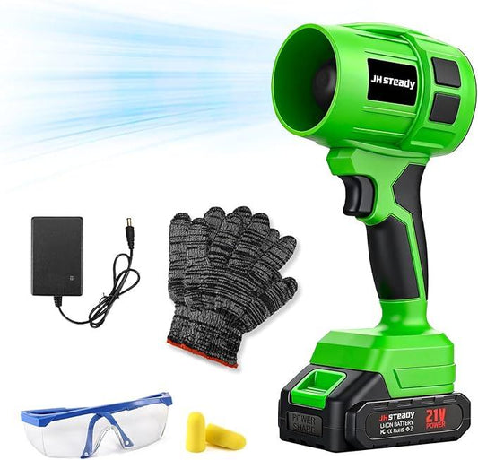 21V Cordless Handheld Leaf Blower - Variable Speed, 30000RPM Powerful Handheld Blower with Rechargeable Battery, Protective Gear for Home, Backyard, Driveway & Snow Removal - NeatNest