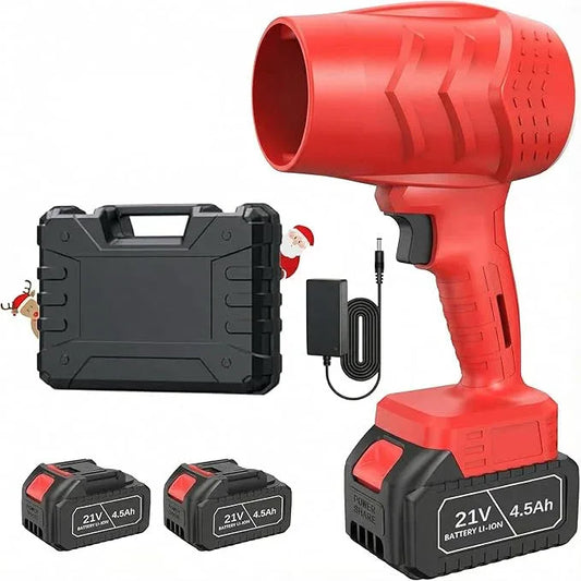 Leaf Blower Cordless with Battery and Charger,21V Electric Handheld Leaf Blower, 950000RPM Powerful Fan with Adjustable Speed, Lightweight Blower for Patio, Lawn, Blowing Leaves and Snow(Red) - NeatNest
