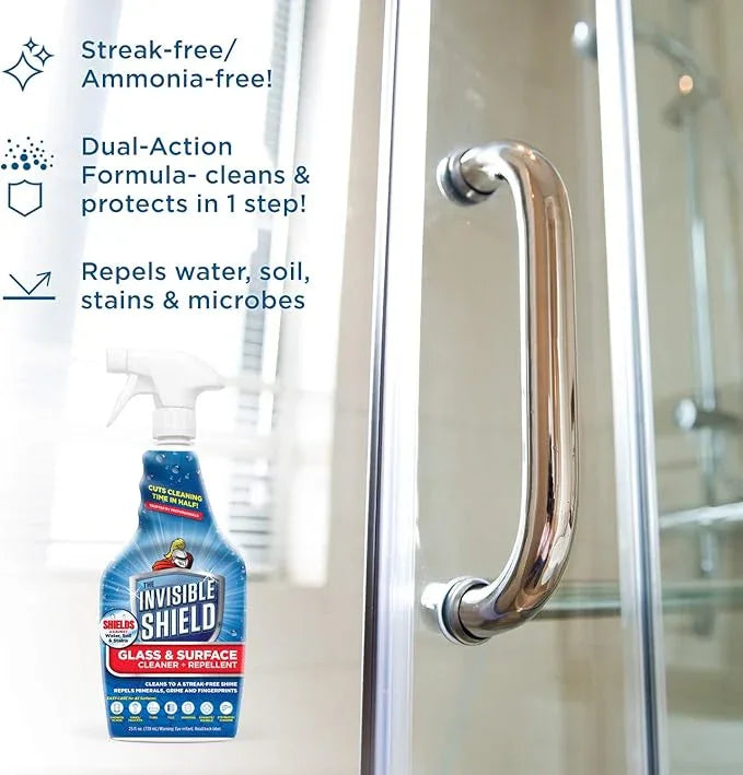Invisible Shield Glass & Surface Cleaner 32 fl. oz. Cleans and Protects on multi surfaces by UNELKO- Clean-X (3) - NeatNest