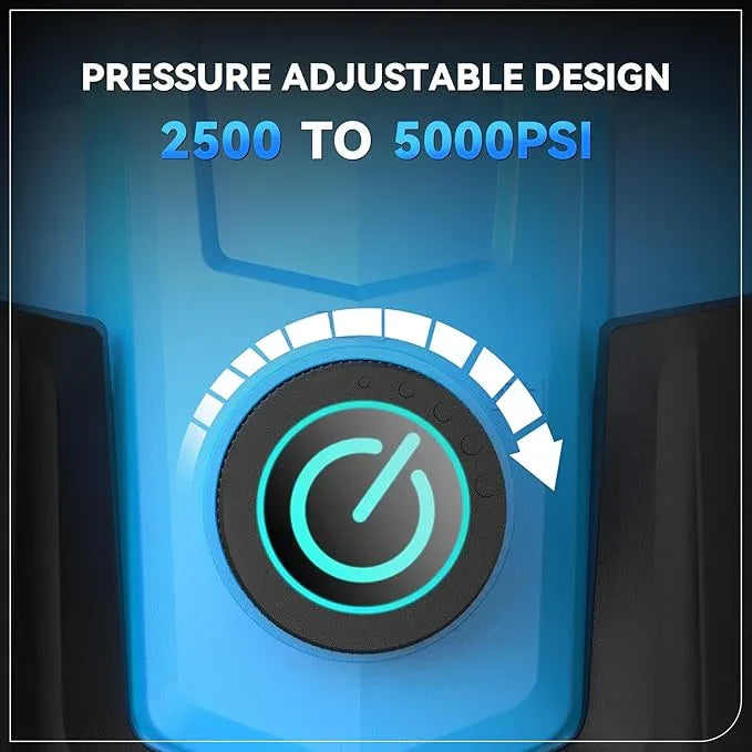 Electric Pressure Washer, 5000 PSI 4.0 GPM Heavy Duty Power Washer, with 4 Nozzles,Foam Cannon,33FT Hose Reel and 500ml Soap Bottle for Home/Cars(Light Blue) - NeatNest