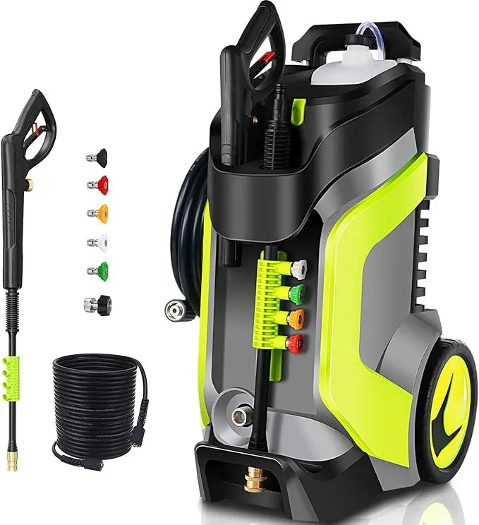 Pressure Washer 5000PSI Power Washers with M22-14mm Pressure Hose 33FT, LGreen - NeatNest