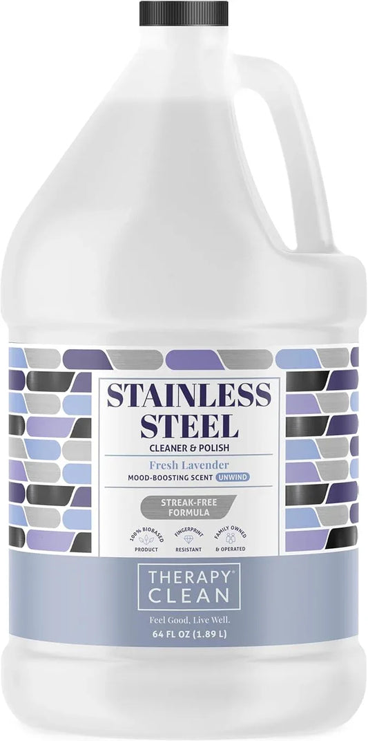 Therapy Stainless Steel Cleaner Bulk Refill - 64 oz. - Streak-Free, Removes Fingerprints and Water Marks from Appliances and Grills - NeatNest