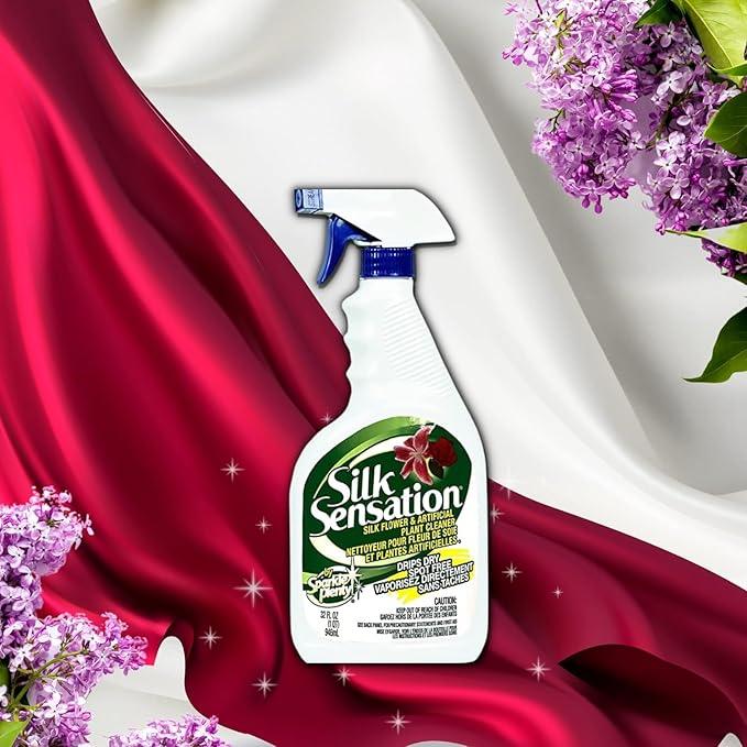 Sparkle Plenty Silk Sensation Artificial Flower & Plant Leaf Cleaner and Shine -Fake Flower Dusting Spray -Silk Plant Cleaner Spray No Wipe -Drip Dry Cleaning Supplies for Artificial Tree, Bundle of 2 - NeatNest