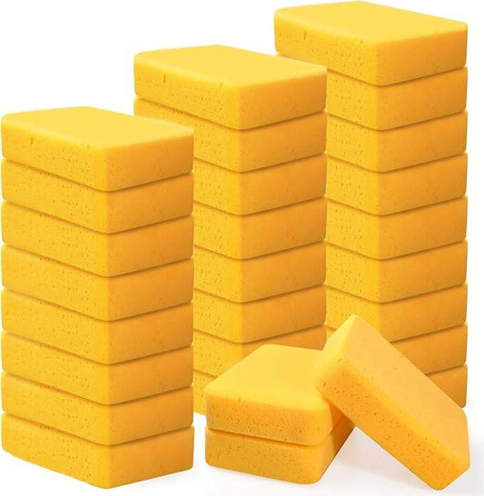 30 Pcs Large Sponges Bulk 7.5 x 5.5 x 1.9 Inch Yellow Grouting Sponge Non-Scratch Scrubber Car Wash Thick Heavy Duty Scrub Sponges Multifunctional Sponge for Cleaning Dishes Car Tile Crafts Supplies - NeatNest