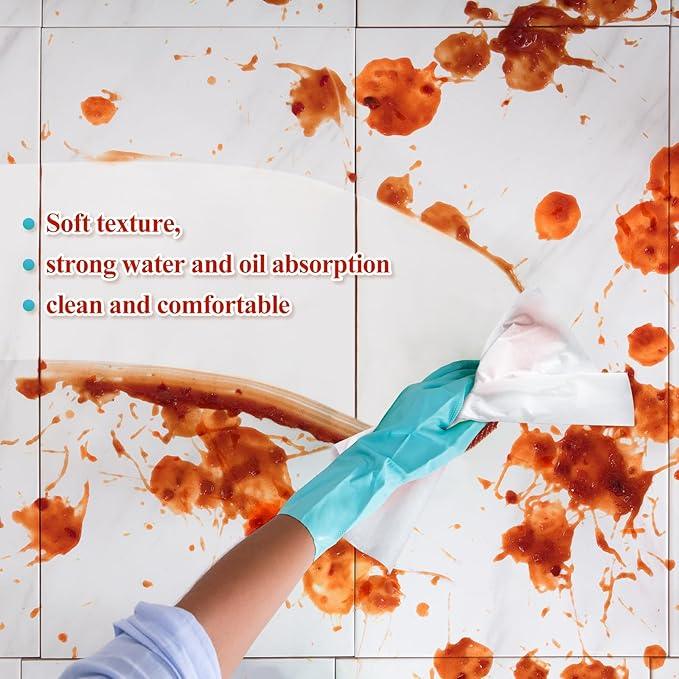 Tranqun 100 Pcs Disposable Microfiber Cleaning Cloth Bulk 12 x 12 Inch Lint Free Cloths Non Abrasive Window Wipes High Absorbent Microfiber Cleaning Rag for Household Kitchen Car Window - NeatNest