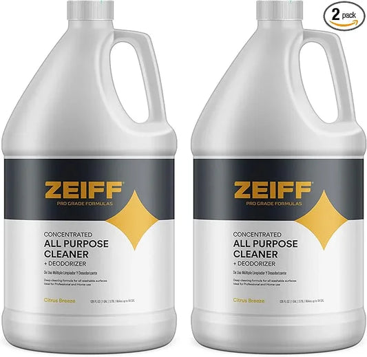 Pro-Grade All-Purpose Cleaner & Deodorizer - Deep Cleaning & Odor Eliminating Formula For Professional & Home Surfaces - 1 Gallon Concentrate - Citrus Breeze, 2 Pack - NeatNest