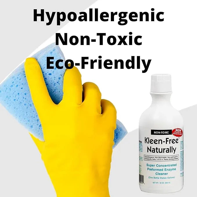 Naturally Preformed Enzyme Cleaner, Enzyme Solution, Multi-Purpose Cleaner, Laundry Additive and More - Concentrate - Fresh and Clean Scent - 32oz - NeatNest