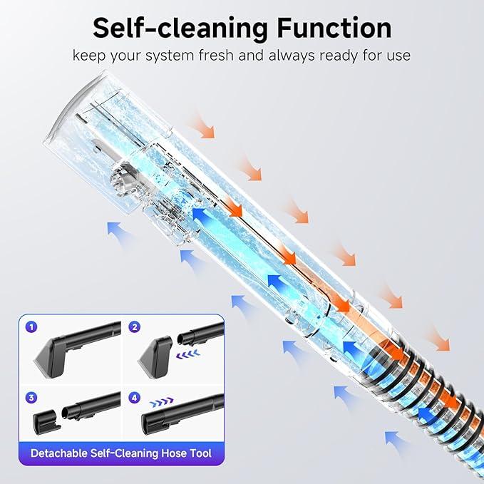 Portable Spot Cleaner Machine for Carpet and Upholstery - 18Kpa Carpet Cleaner with Dual BrushHeads, Easy Move, Cleaning Machine for Furniture, Couch, Stairs, Car and Pet Stain, Blue - NeatNest