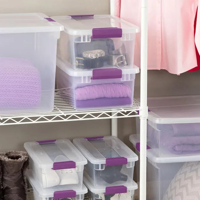 Sterilite 24-Pack ClearView Latch Box, Stackable Storage Organizer Bins for Home, 15 Quart - NeatNest