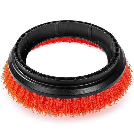 Commercial Scrub Brush for Orbital Floor Scrubber, Compatible with Oreck Orbiter XL ORB550MC, Bissell BGEM9000, 12" Diameter, Heavy-Duty Brush, Orange - NeatNest