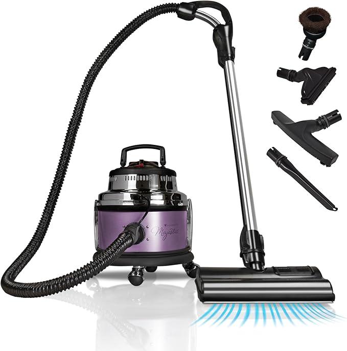 Filter Queen Majestic Surface Cleaner, Purple, Canister Vacuum with Bagless Cyclonic Action, The Ultimate All-in-One Cleaning Machine - NeatNest