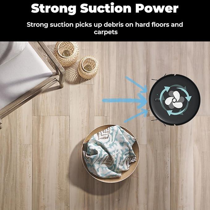 Robot Vacuum with Smart Navigation, Vacuum and Mop 2-in-1 Powerful Suction Pet Vacuum with APP/Voice Control Good for Pet Hair, Hard Floor, Compatible with Alexa - NeatNest