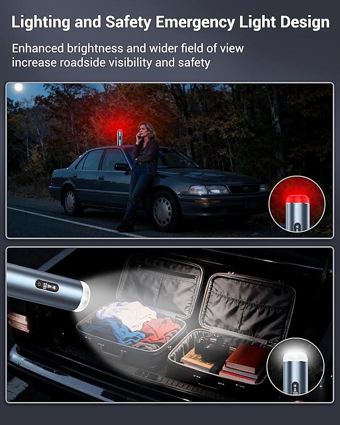 Handheld Vacuum Cordless, 18000Pa Car Vacuum with Brushless Motor, 5-in-1 Portable Hand Held Vacuum with 3 Speed Modes, High Power Mini Vacuum Cleaner with White LED & Red Flash for home, Car, Office - NeatNest