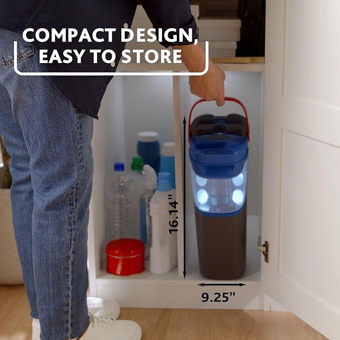 O-Cedar H2prO Flat Mop System with 2 Mop Head Refills | Quick Cleaning Tool | Clean with Clean Water | Machine Washable Reusable Microfiber Mop Pad | Safe on Wood Floors, Vinyl,Tile, Baseboards, Walls - NeatNest