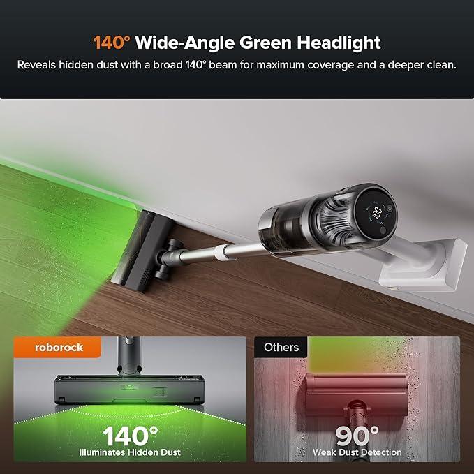 roborock H60 Hub Pro Cordless Stick Vacuum Cleaner with Auto-Empty Dock, 170AW Suction for Carpets and Pet Hair, Vacuum Cleaners with 80-Min Runtime, Anti-Tangle Brush, 140° Green LED Dust Detection - NeatNest