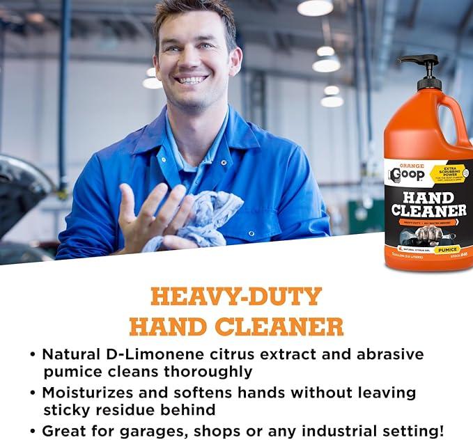 GOOP Orange Liquid with Pumice Multi-Purpose Waterless Hand Cleaner - 1 Gallon Pump Bottle - NeatNest