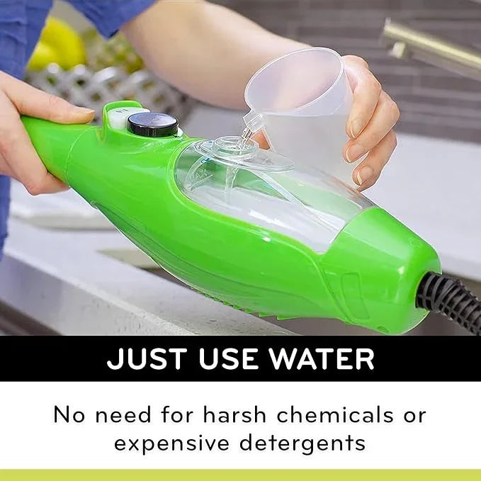 H2O X5 5-in-1 Multi-Purpose Steam Mop, Handheld Steam Cleaner, Adjustable Height, Removable Tank, Large Capacity, Rapid Heat Up, Steam Control, Lightweight, High Pressure with additional 3pk pads - NeatNest