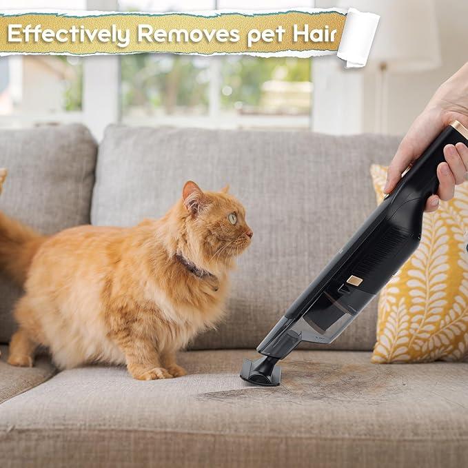 Handheld Vacuum Cordless, 15KPA High Power Suction, USB Quick Charge, Car Vacuum Cleaner with Storage Dock, Lightweight Rechargeable Dust Buster with Crevice Tool & Pet Brush Hand Vac for Home, Black - NeatNest