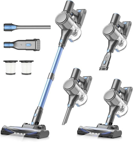 Zefiro Cordless Vacuum Cleaner for Home,450W /40Kpa 50Mins Stick Vacuum,Anti-Tangle 1.5L Dust Cup, Rechargeable Wireless Handheld Vacuum for Pet Hair/Carpet/Floor - NeatNest