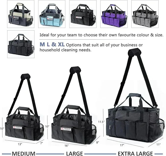 Cleaning Caddy for Cleaning Suppliers Organizer with Pockets for House Cleaning Essentials, Cleaning Organizer, Wearable Cleaing Bag Tote, Storage Caddy for Housekeeping - NeatNest
