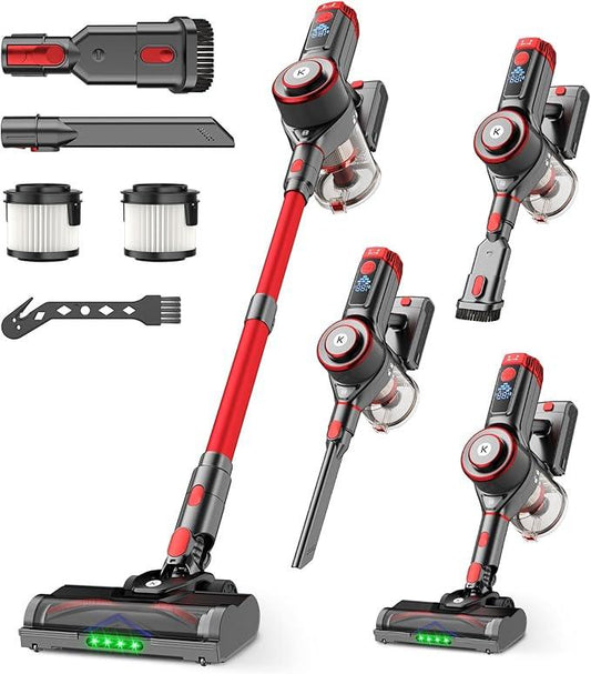 Cordless Vacuum Cleaner, 600W 50KPA Powerful Stick Vacuum with OLED Smart Display, 70Mins Runtime, Self-Standing & 1.8L Dust Cup, Vacuum Cleaners for Home/Hardwood Floor/Carpet/Pet Hair - NeatNest