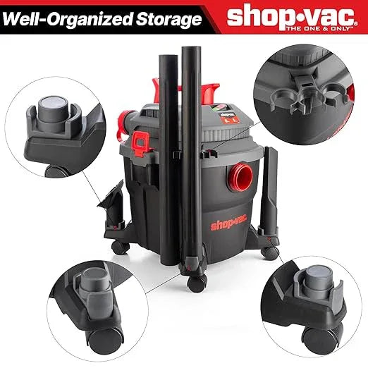 Shop-Vac 6 Gallon 5 Peak HP Wet/Dry Vacuum, Portable Shop Vacuum with Attachments for Jobsite, Garage & Workshop. 5430097 - NeatNest