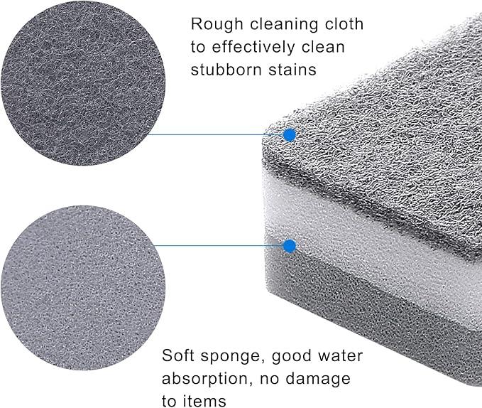 Individually Wrapped Sponges 40 Pack Kitchen Dishwashing Sponge Bulk, Non Scratch Dishes Scouring Pad Dishcloth, Odor-Free Sponge Wipes for Household Cleaning Dishes Travel Apartments - Grey - NeatNest