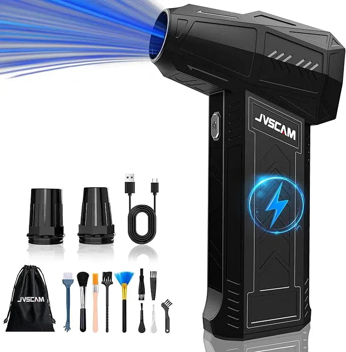 Compressed Air Duster - 180,000 RPM Electric Air Duster - with Brushless Motor, 3-Gear Adjustable Air Duster - for Keyboard, PC, Car, Air Bed, and Home Cleaning (X11-Black) - NeatNest