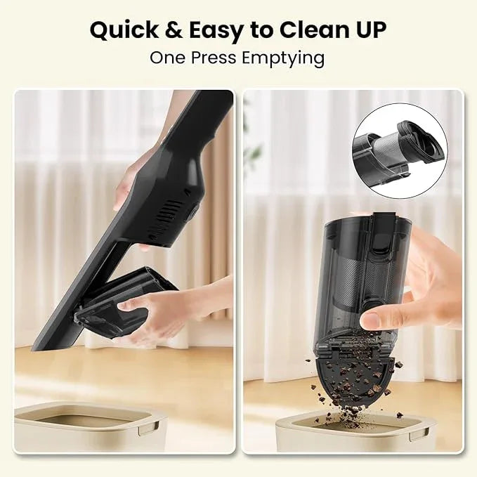 Handheld Vacuum Cordless, 24Kpa Car Vacuum with Brushless Motor, Charging Dock, Rechargeable, 1.5lbs Portable Handheld Vacuum with 2-Speed for Home/Car/Pet(Black) - NeatNest