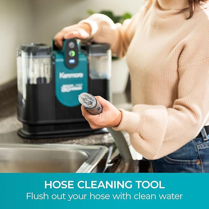 Kenmore KW1090 SpotLite Go 24V Cordless Brushless Portable Carpet Spot Cleaner, 16Kpa Power Suction, 55Mins Runtime with Hose Cleaning Tool for Pets, Area Rugs & Couches - NeatNest